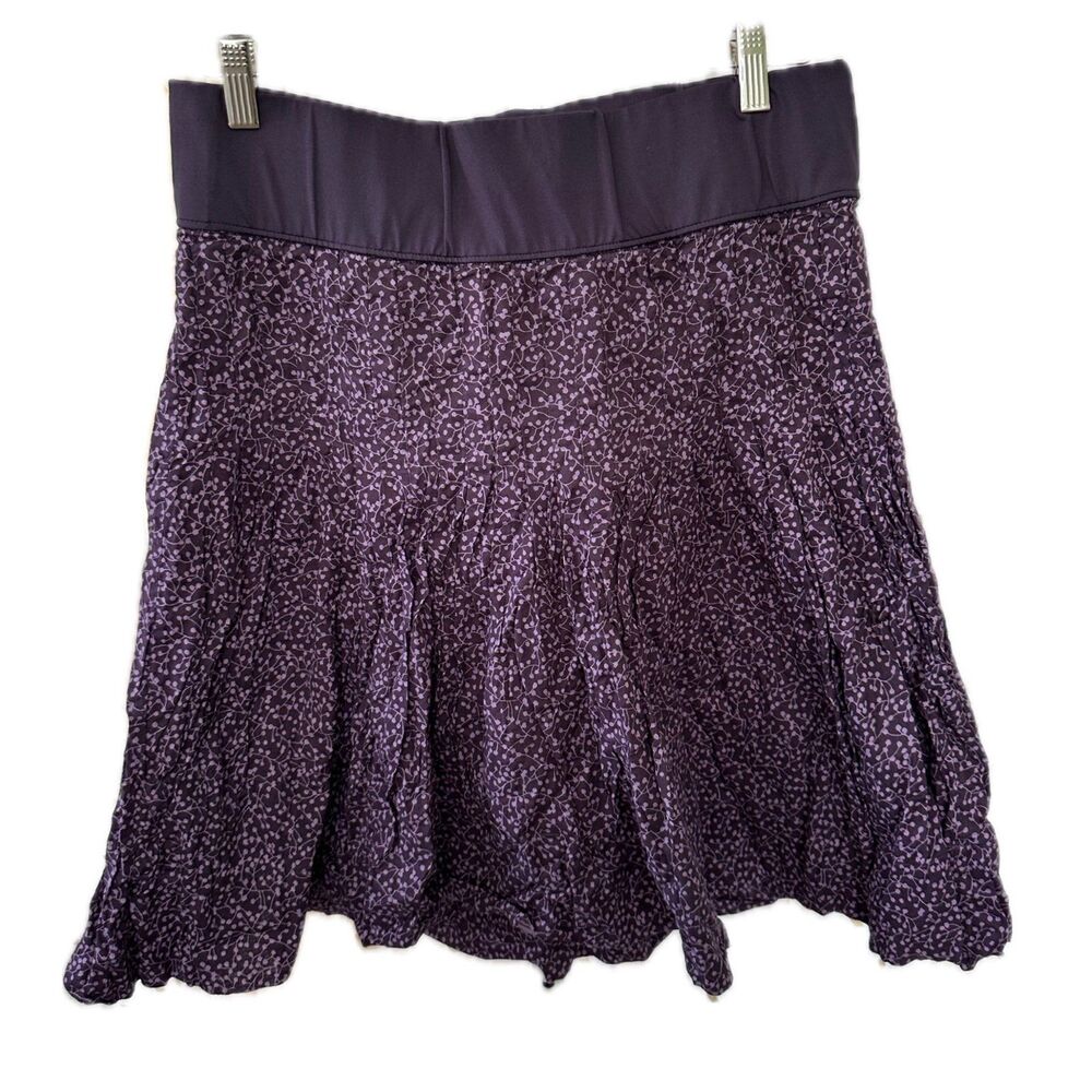 Gap Maternity Women's 100% Cotton Wide Band Mini Pleats Stretch A Line Skirt M
